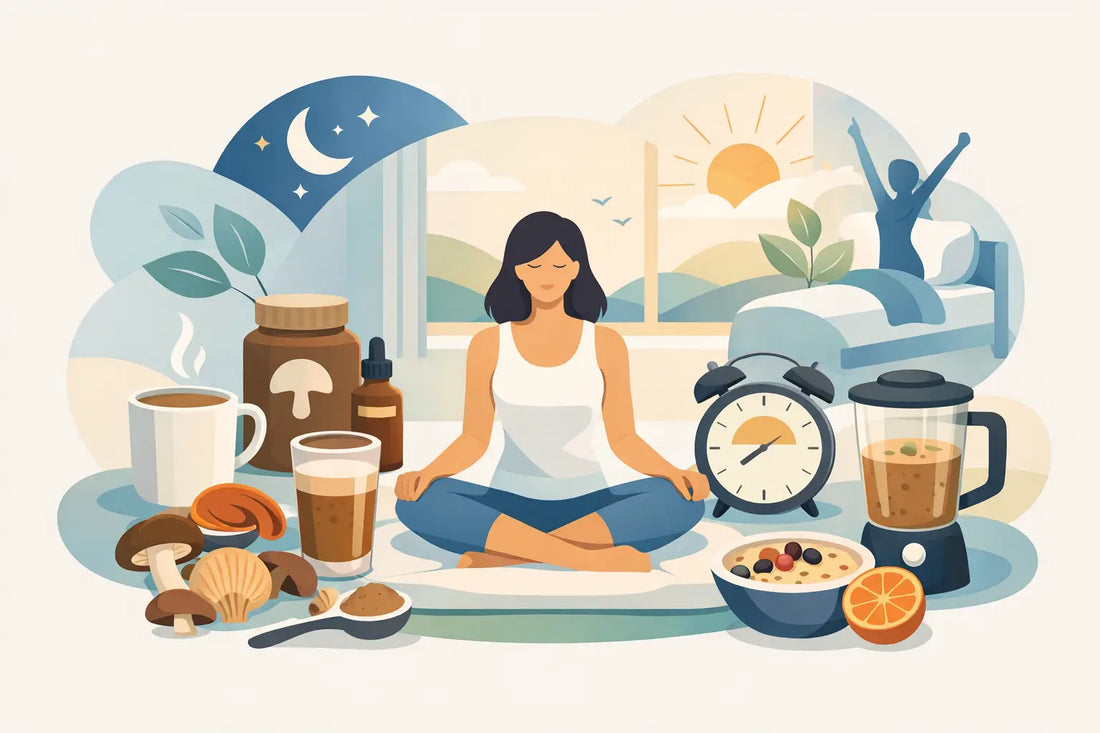 Functional Mushroom Morning Routine Example