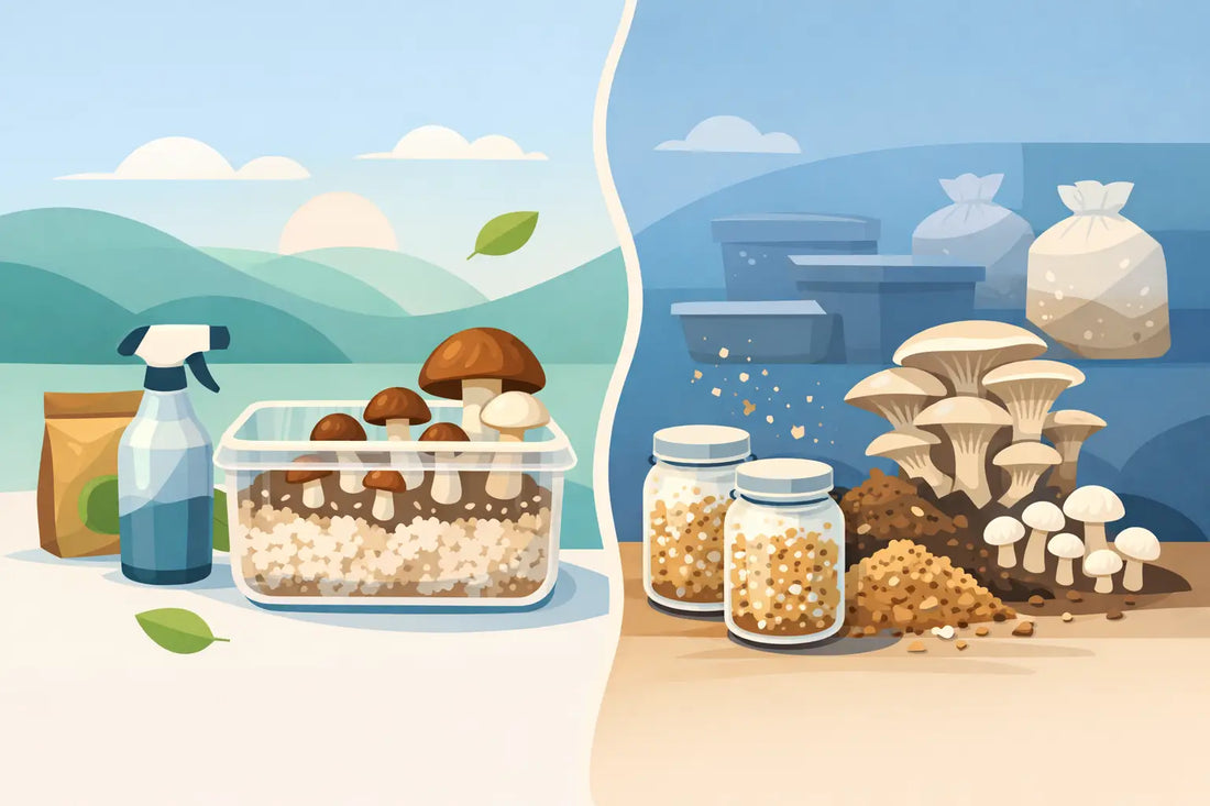 Grow Kit vs Spawn: Which Fits Your Mushroom Goal?
